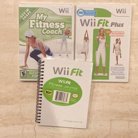 Wii Fit Plus Nintendo Wii Game & My Fitness Coach & Fitness Journal New - Picture 2 of 6